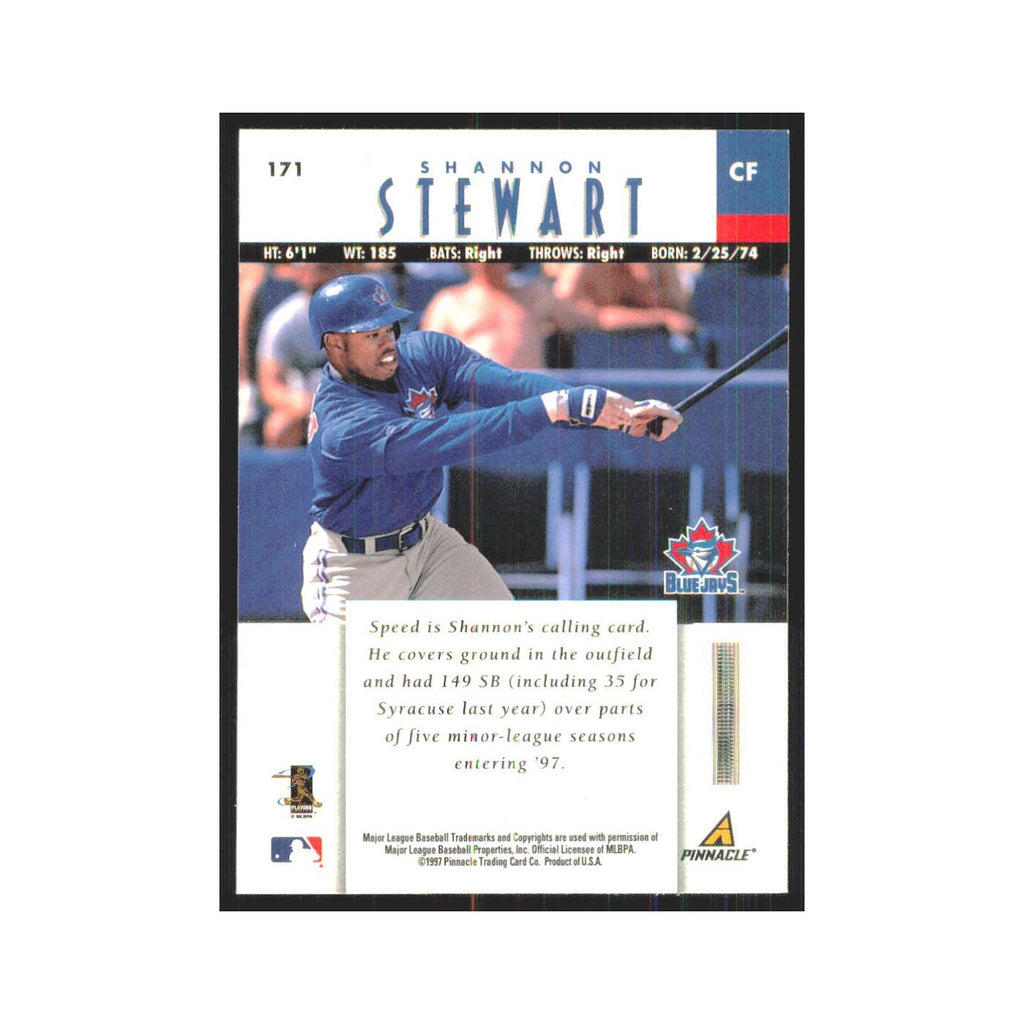 1997 Pinnacle Shannon Stewart RC Blue Jays #171