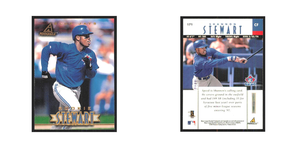 1997 Pinnacle Shannon Stewart RC Blue Jays #171
