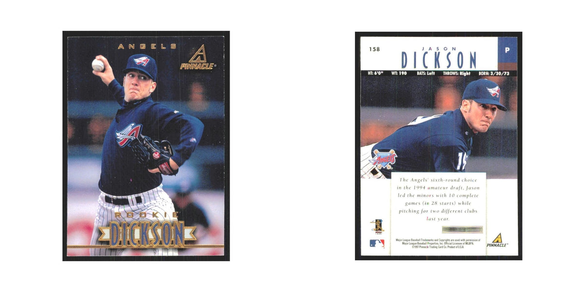 1997 Pinnacle Jason Dickson RC Angels #158