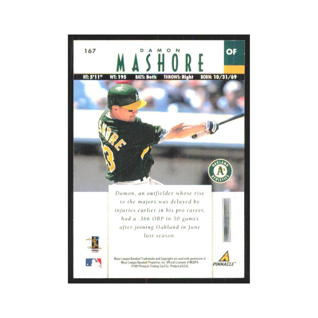 1997 Pinnacle Damon Mashore RC Athletics #167
