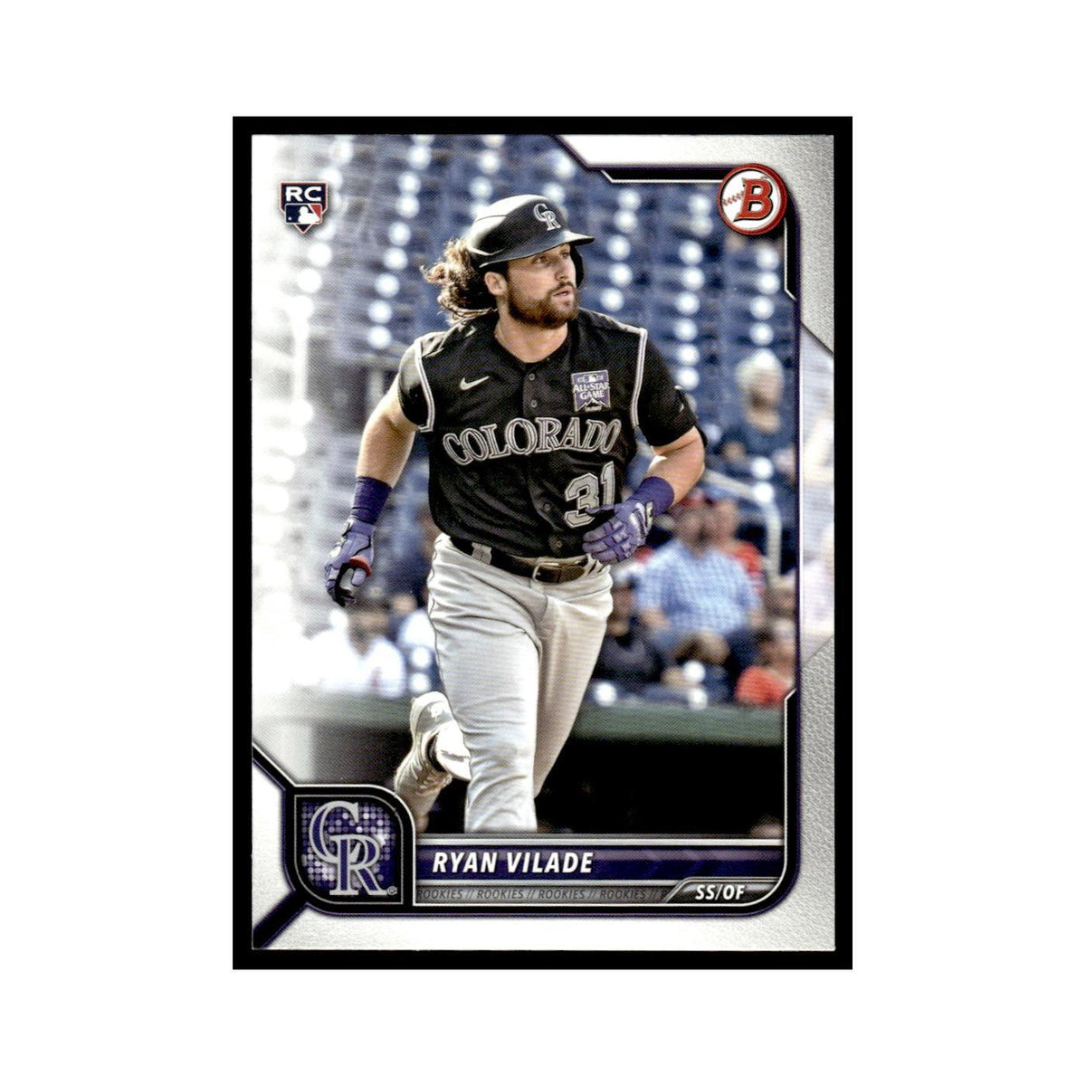 Ryan Vilade Rookie 2022 Bowman #100 Colorado Rockies Baseball Card NM