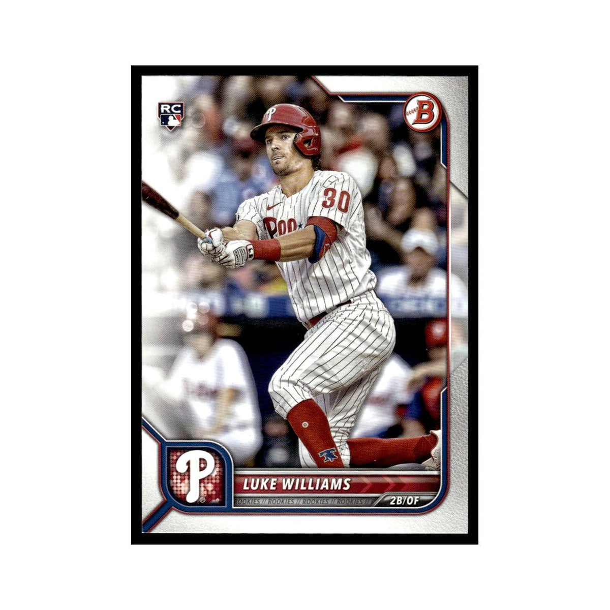 Luke Williams Rookie 2022 Bowman #11 Philadelphia Phillies Baseball Card NM