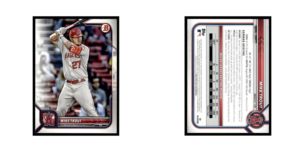 Mike Trout 2022 Bowman #32 Los Angeles Angels Baseball Card NM