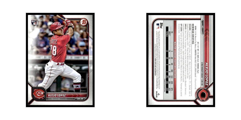 Alejo Lopez Rookie 2022 Bowman #93 Cincinnati Reds Baseball Card NM