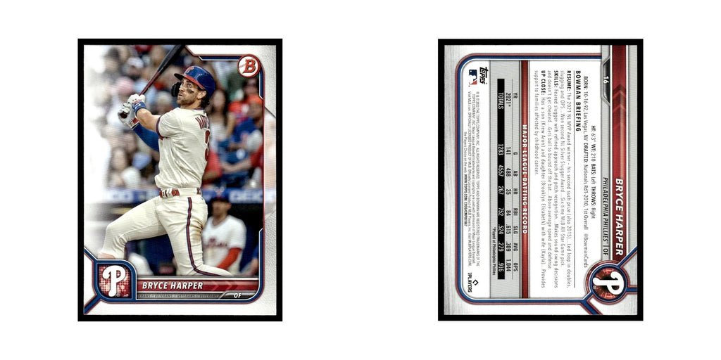 Bryce Harper 2022 Bowman #16 Philadelphia Phillies Baseball Card NM