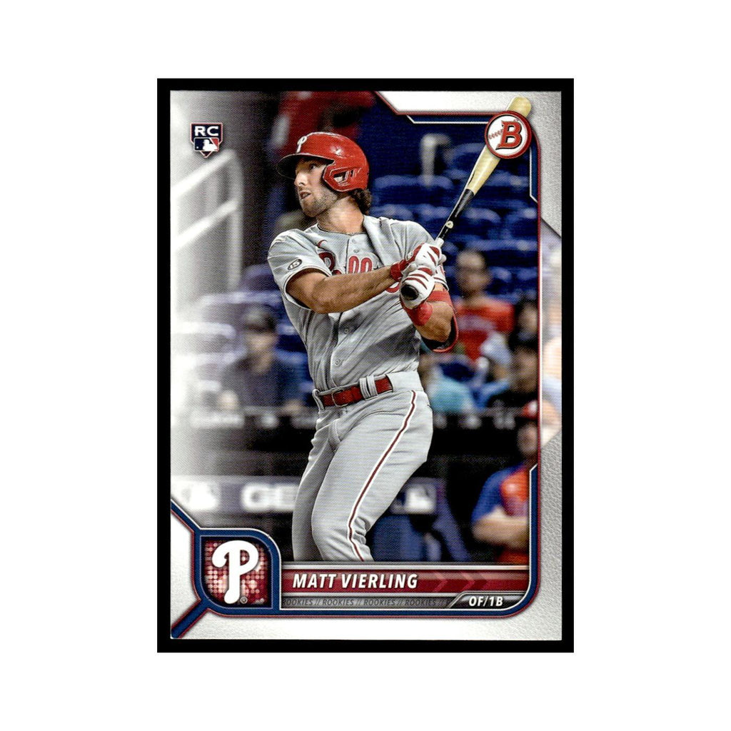 Matt Vierling Rookie 2022 Bowman #89 Philadelphia Phillies Baseball Card NM