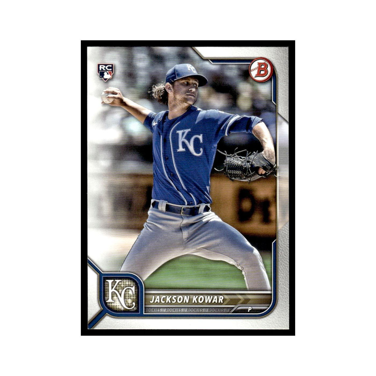 Jackson Kowar Rookie 2022 Bowman #40 Kansas City Royals Baseball Card NM