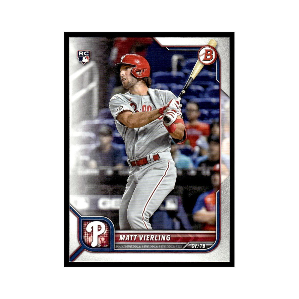 Matt Vierling Rookie 2022 Bowman #89 Philadelphia Phillies Baseball Card NM