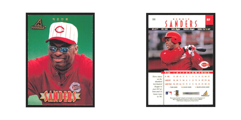 1997 Pinnacle Reggie Sanders Reds #22