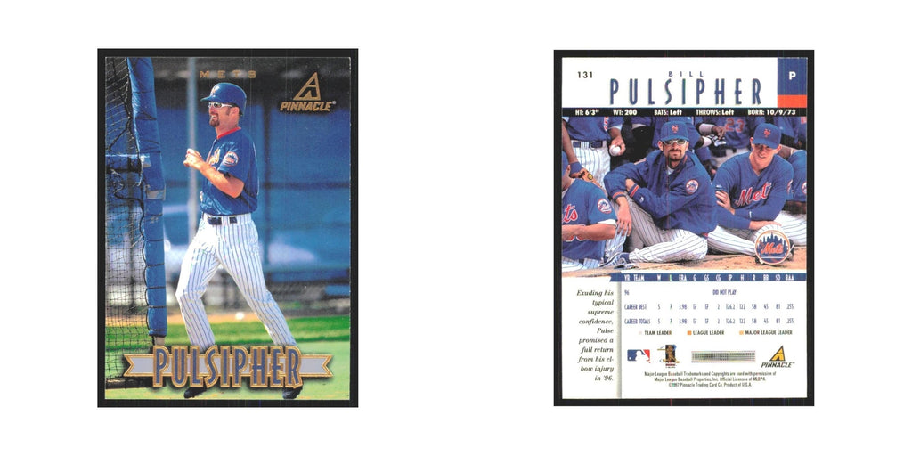 1997 Pinnacle Bill Pulsipher Mets #131