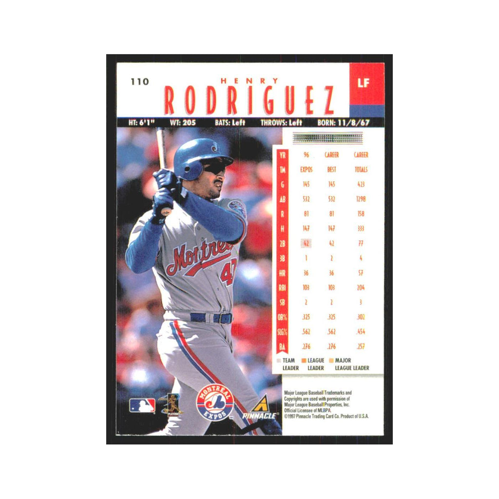1997 Pinnacle Henry Rodriguez Montreal Expos #110