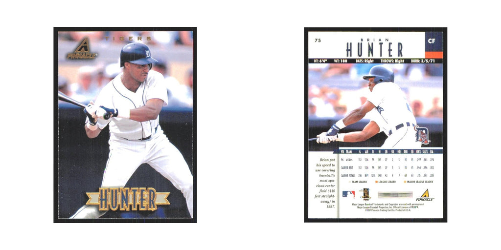 1997 Pinnacle Brian Hunter Tigers #75