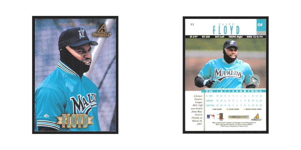 1997 Pinnacle Cliff Floyd Florida Marlins #11