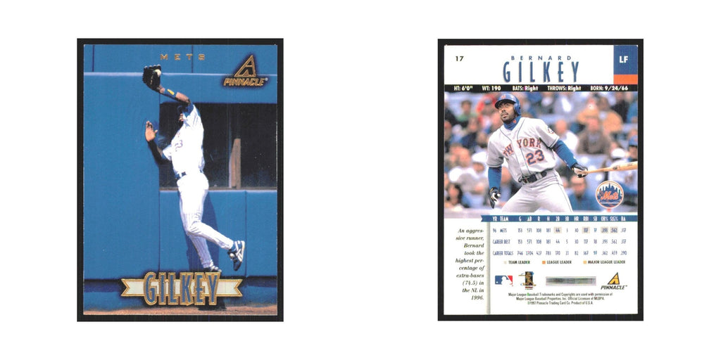 1997 Pinnacle Bernard Gilkey Mets #17