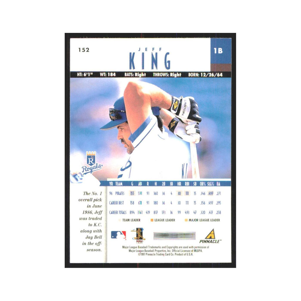 1997 Pinnacle Jeff King Royals #152