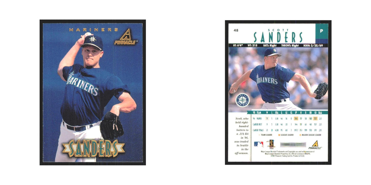 1997 Pinnacle Scott Sanders Mariners #48