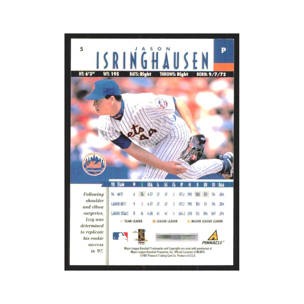 1997 Pinnacle Jason Isringhausen Mets #5