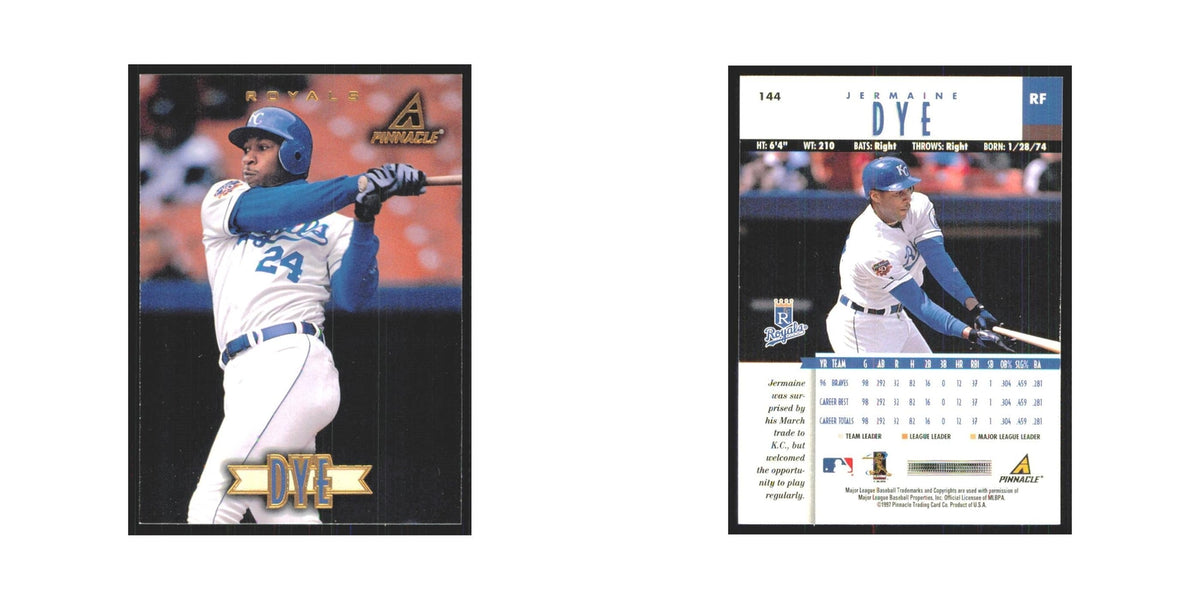 1997 Pinnacle Jermaine Dye Royals #144