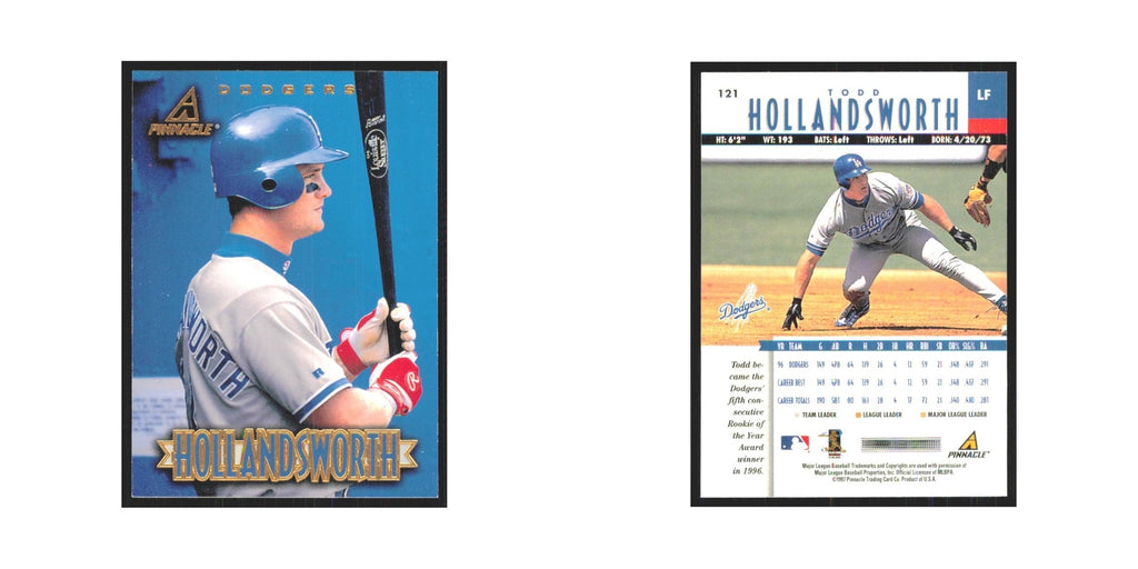 1997 Pinnacle Todd Hollandsworth Dodgers #121