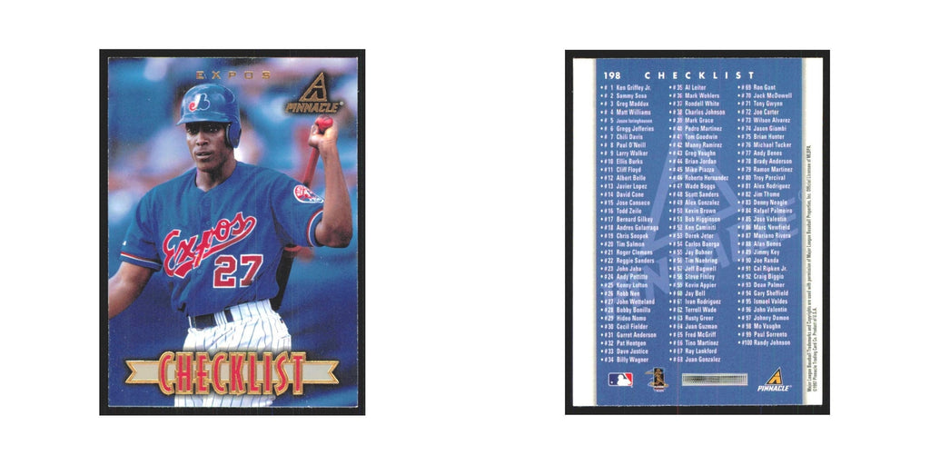 1997 Pinnacle Checklist Montreal Expos #198