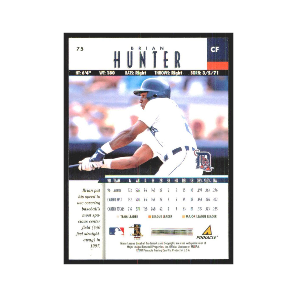 1997 Pinnacle Brian Hunter Tigers #75