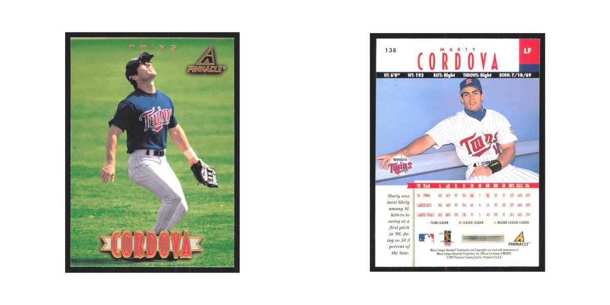 1997 Pinnacle Marty Cordova Twins #138