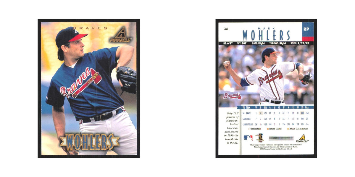 1997 Pinnacle Mark Wohlers Braves #36