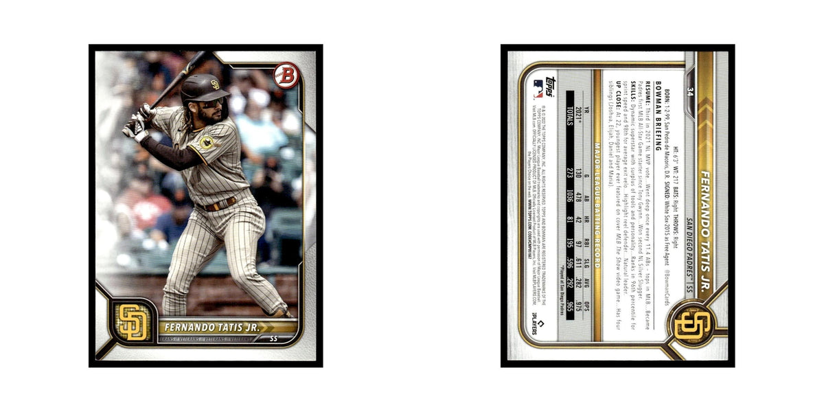 Fernando Tatis Jr. 2022 Bowman #34 San Diego Padres Baseball Card NM