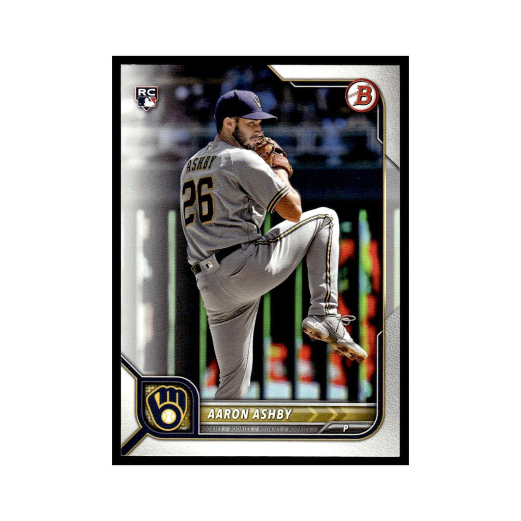 Aaron Ashby Rookie 2022 Bowman #21 Milwaukee Brewers Baseball Card NM