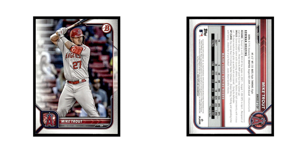 Mike Trout 2022 Bowman #32 Los Angeles Angels Baseball Card NM
