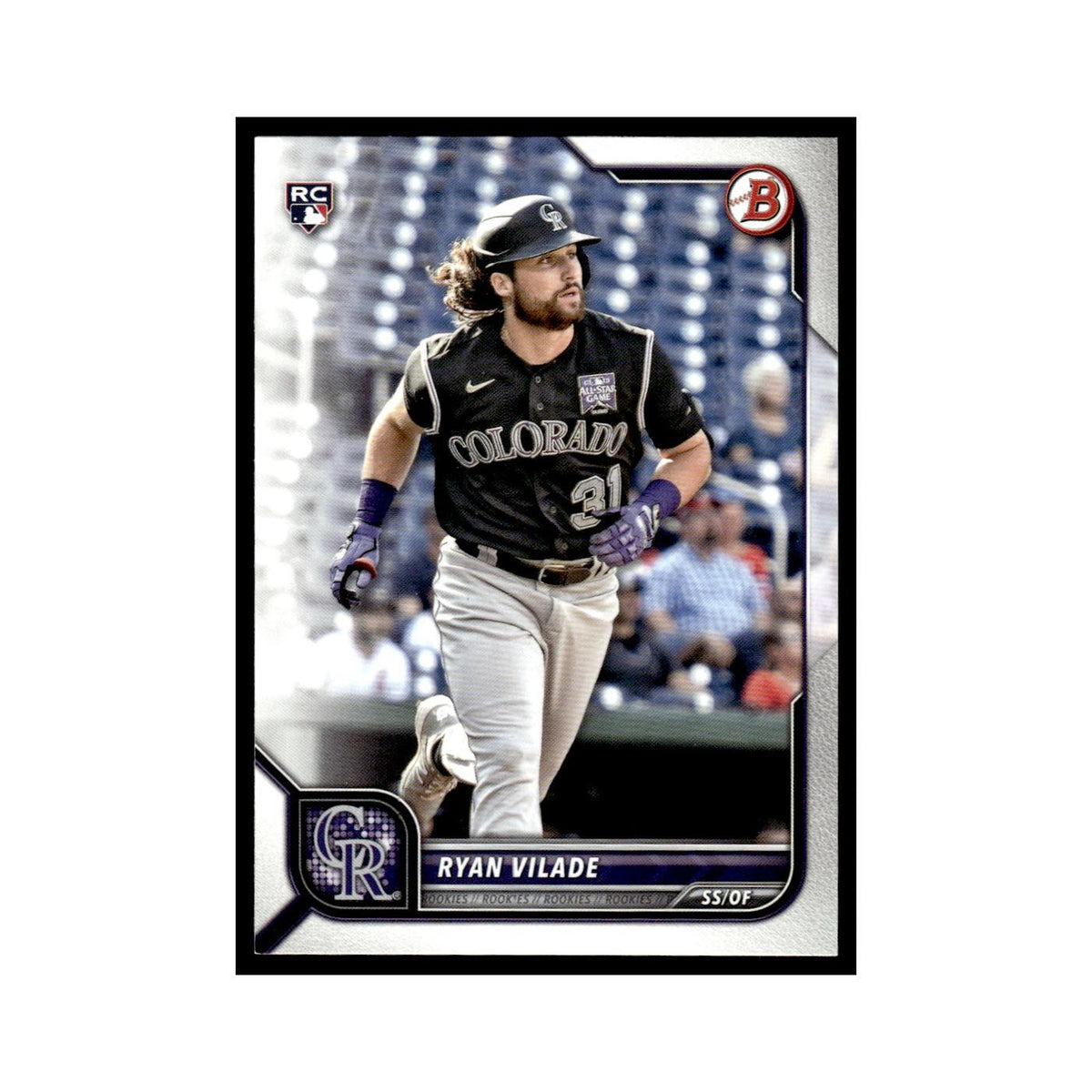 Ryan Vilade Rookie 2022 Bowman #100 Colorado Rockies Baseball Card NM