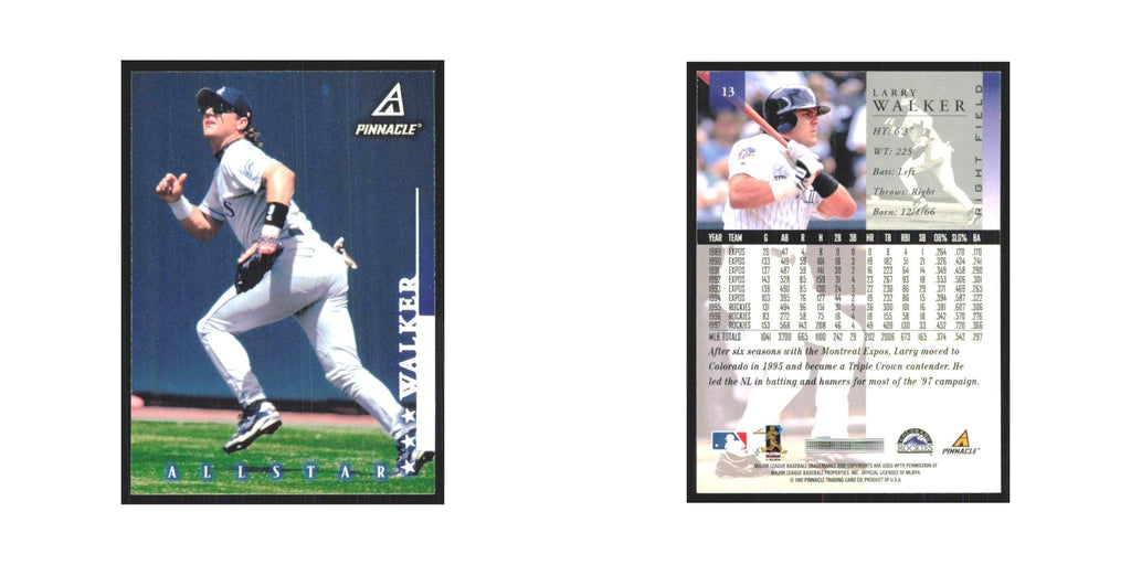 1998 Pinnacle Larry Walker Rockies #13