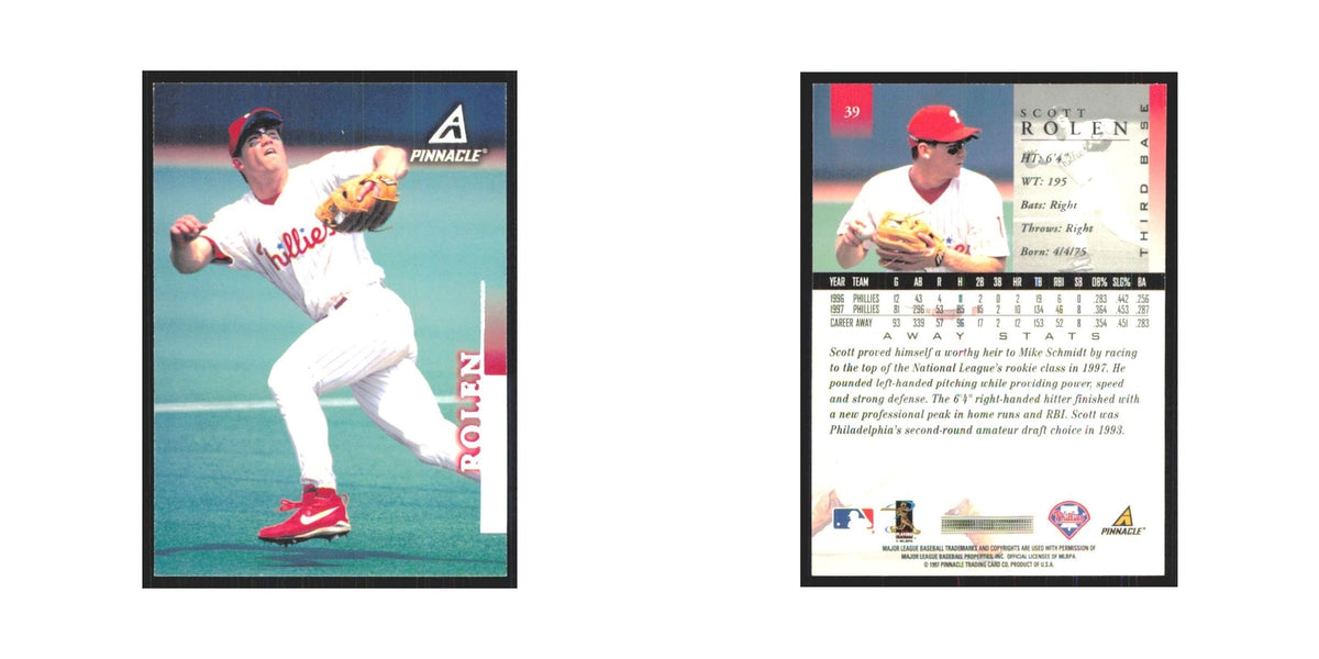 1998 Pinnacle Scott Rolen Phillies #39