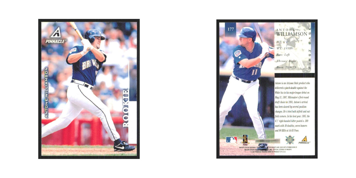1998 Pinnacle Antone Williamson RC Brewers #177