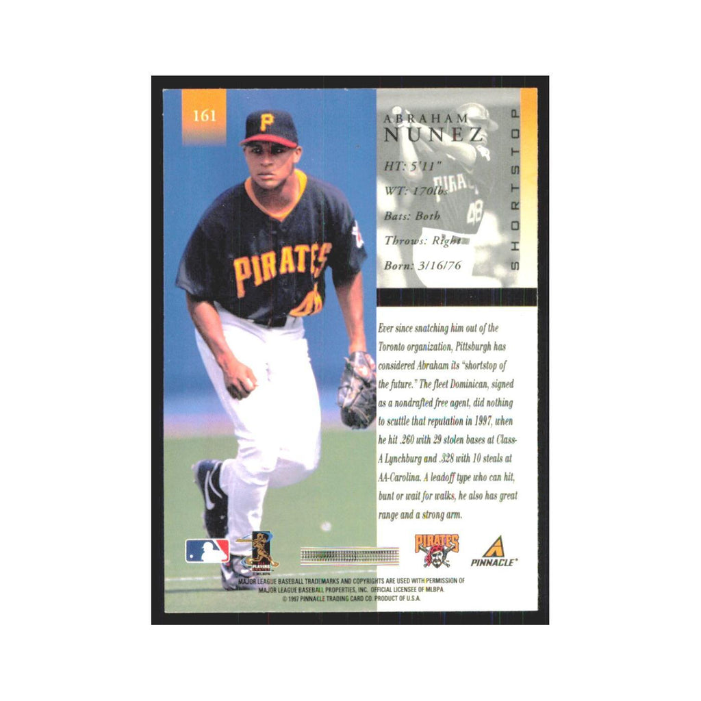 1998 Pinnacle Abraham Nunez RC Pirates #161