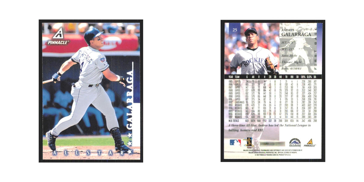 1998 Pinnacle Andres Galarraga Rockies #25