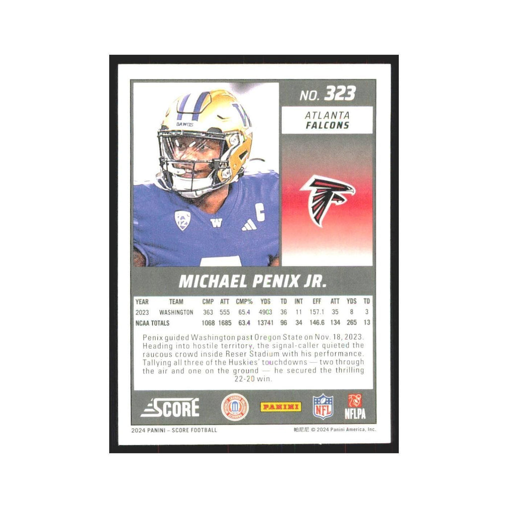 2024 Score Michael Penix Jr. RC Falcons #323