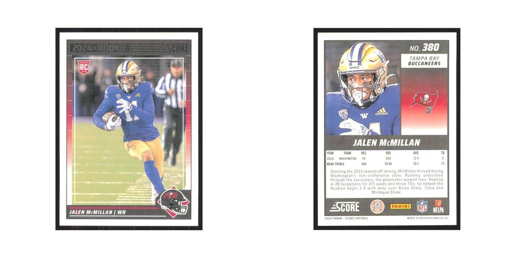 2024 Score Jalen McMillan RC Buccaneers #380