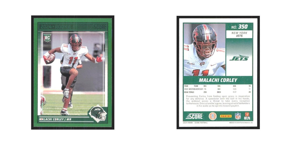 2024 Score Malachi Corley RC Jets #350
