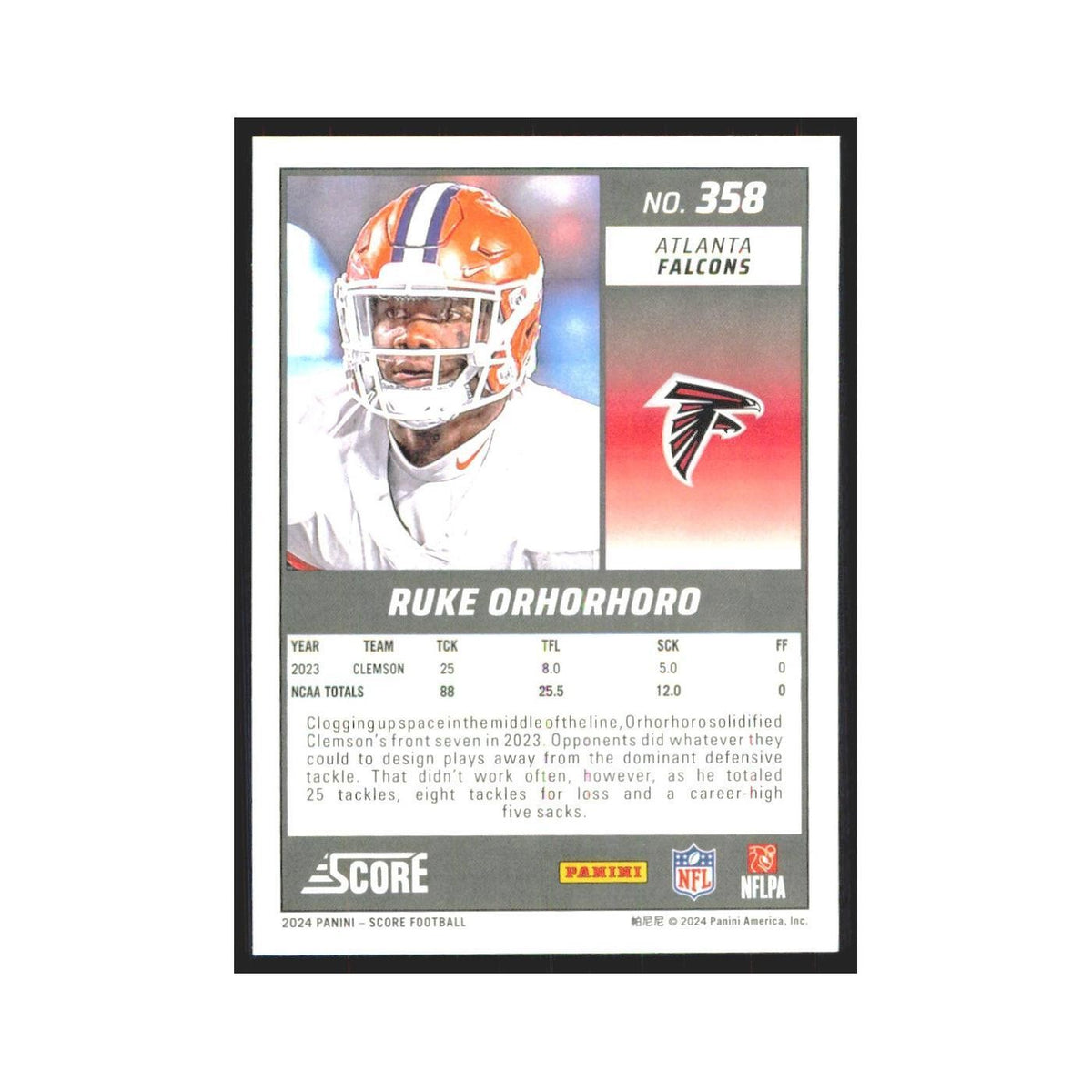2024 Score Ruke Orhorhoro RC Falcons #358