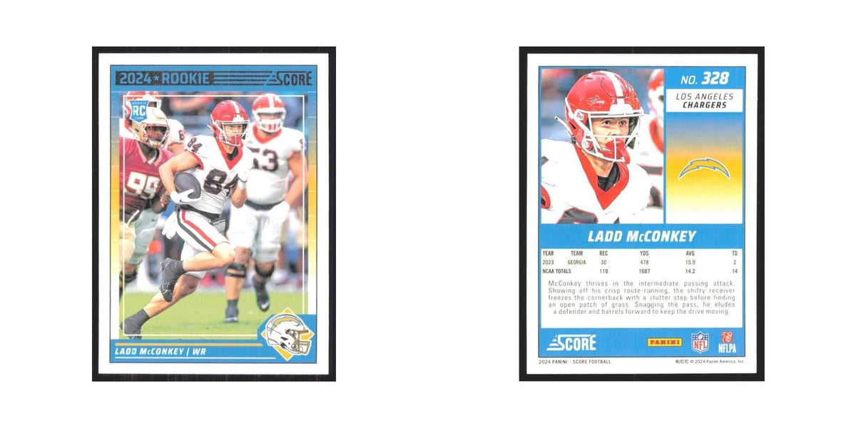 2024 Score Ladd McConkey RC Chargers #328