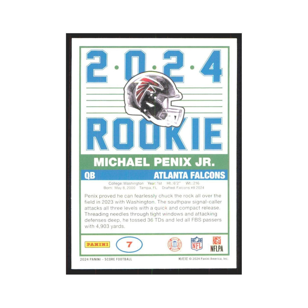 2024 Score Michael Penix Jr. RC Falcons #7