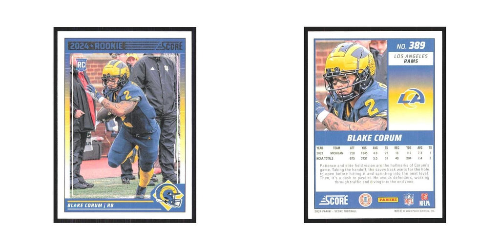 2024 Score Blake Corum RC Rams #389