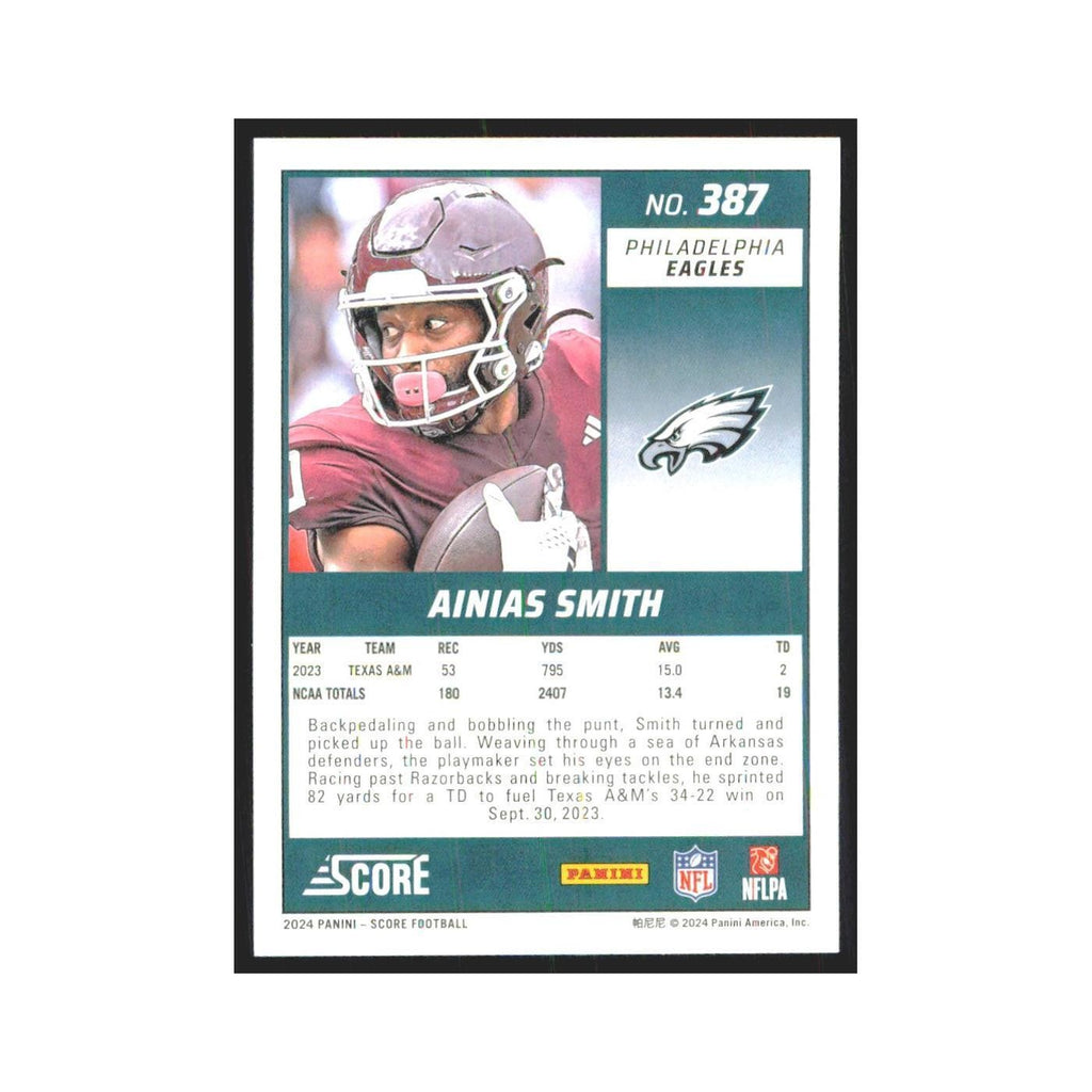 2024 Score Ainias Smith RC Eagles #387