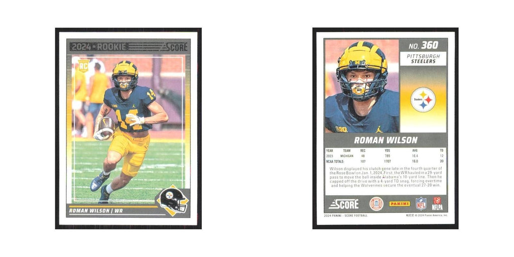 2024 Score Roman Wilson RC Steelers #360