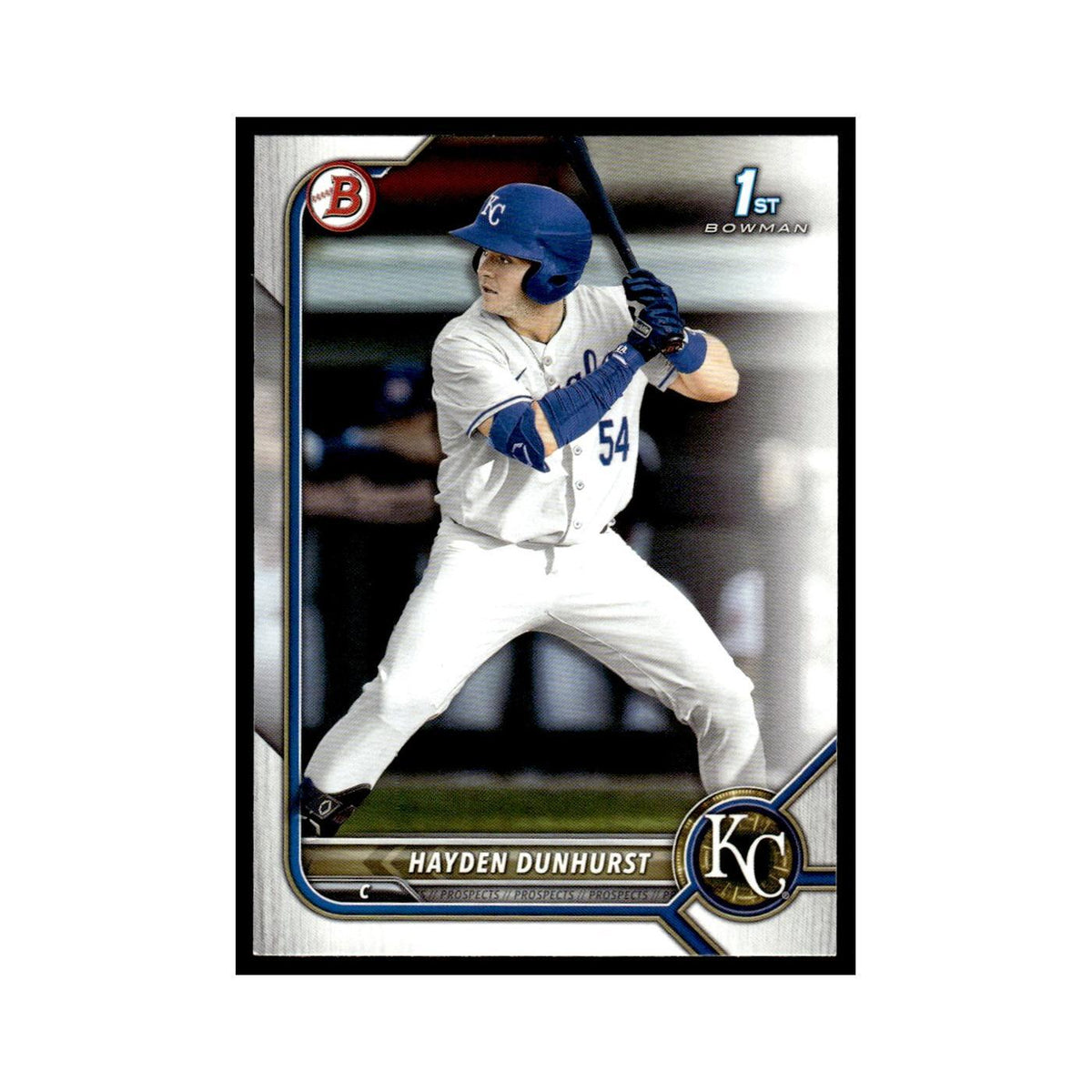 Hayden Dunhurst 2022 Bowman Draft #BD-44 Kansas City Royals Baseball Card NM