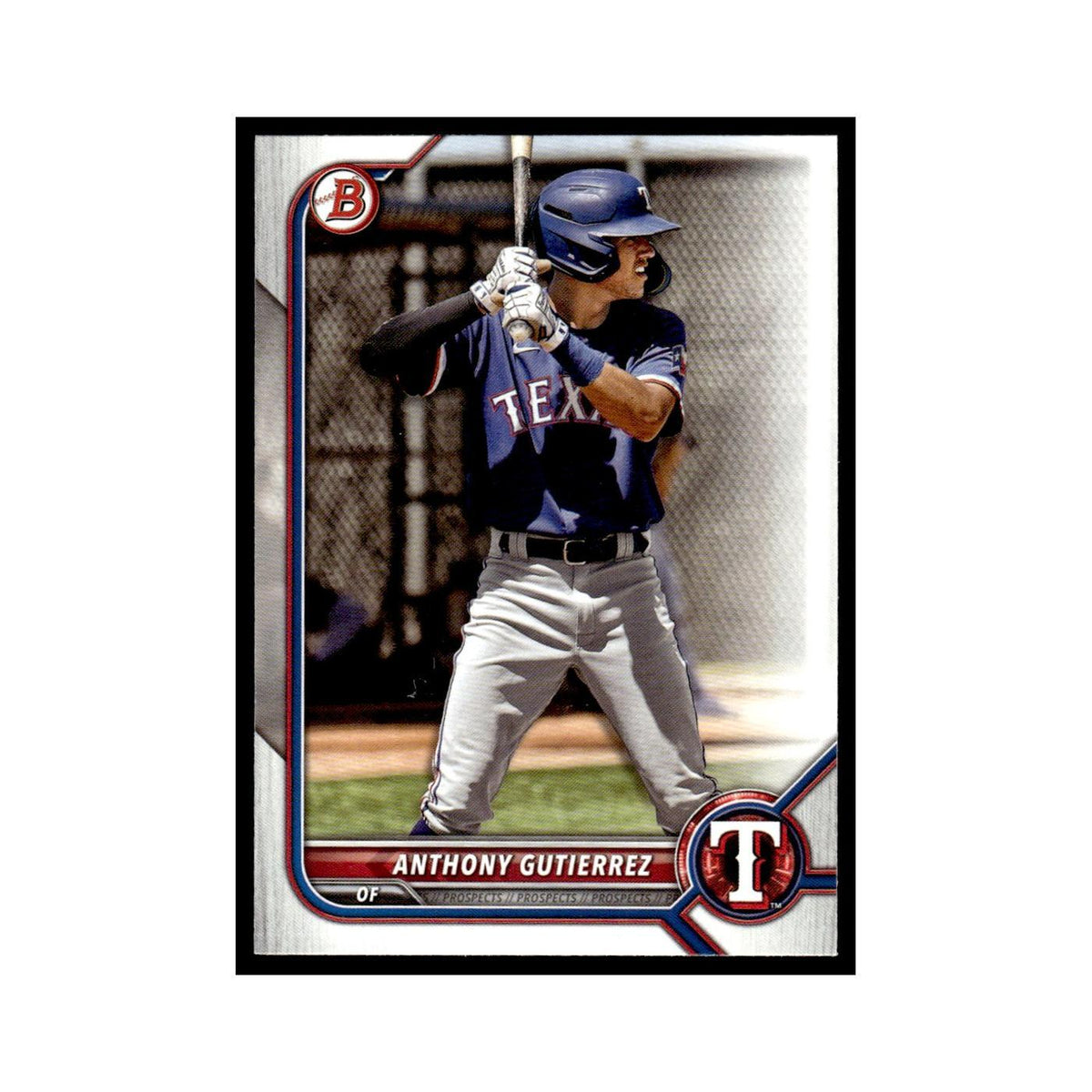 Anthony Gutierrez 2022 Bowman Draft #BD-110 Texas Rangers Baseball Card NM