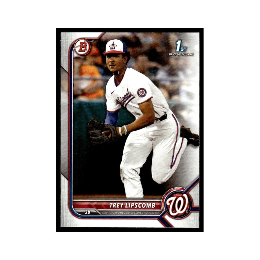 Trey Lipscomb 2022 Bowman Draft #BD-197 Washington Nationals Baseball Card NM