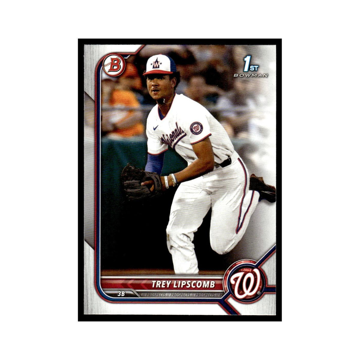 Trey Lipscomb 2022 Bowman Draft #BD-197 Washington Nationals Baseball Card NM
