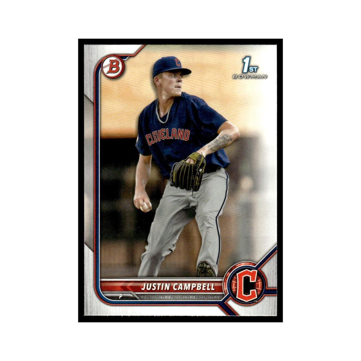 Justin Campbell 2022 Bowman Draft #BD-113 Cleveland Guardians Baseball Card NM